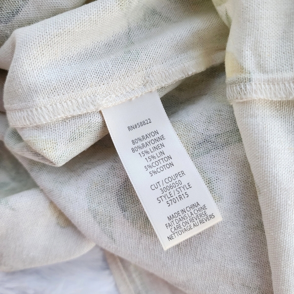 Max Studio Linen Blend Lemon Print Midi Skirt - Picture 6 of 6